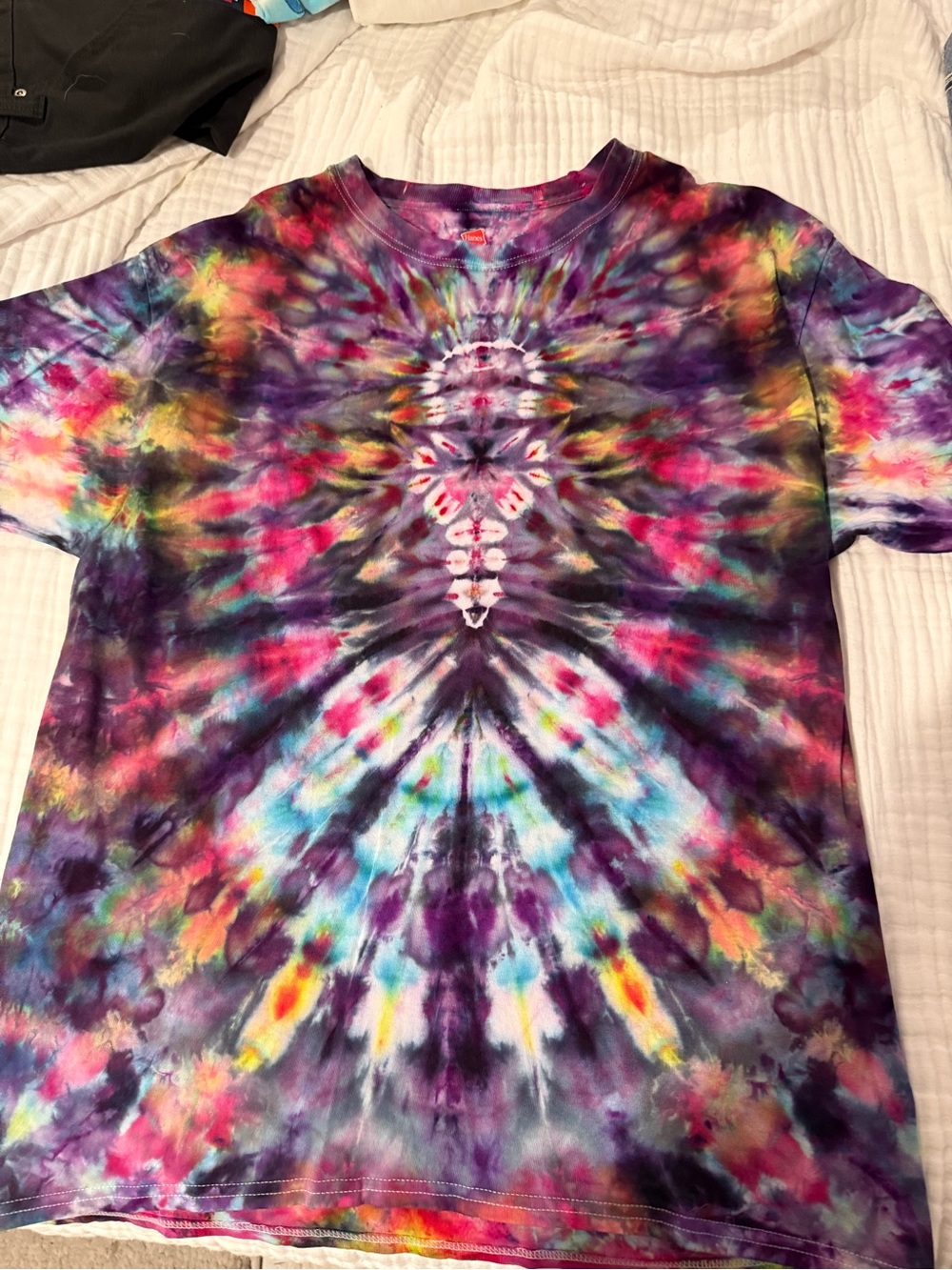 Unisex Tie-Dye Short Sleeve Tee - Purple Multi